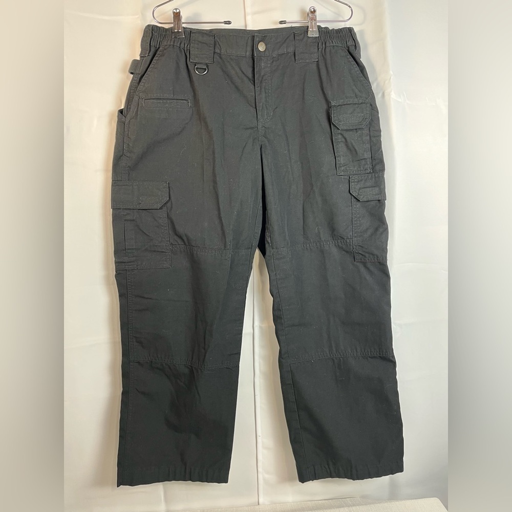 5.11 Tactical Womens Black Cargo Work Pants Size 16 R inseam 29”